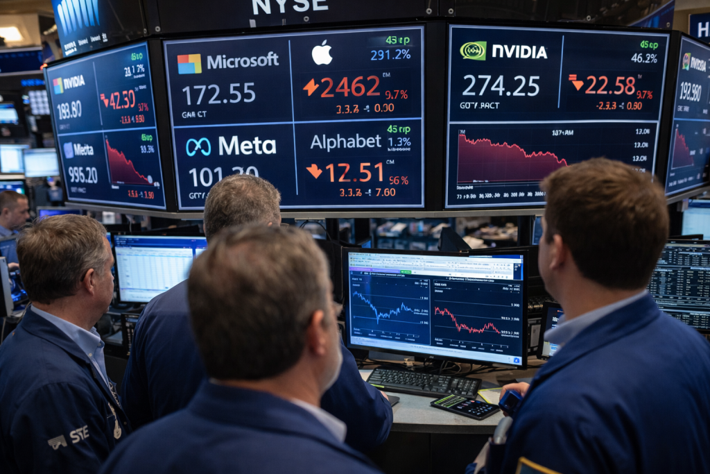 As US tech stocks fall on AI and war fears, are valuations attractive now?