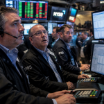 Dow falls 334 points as chip selloff, Iran tensions hit stocks